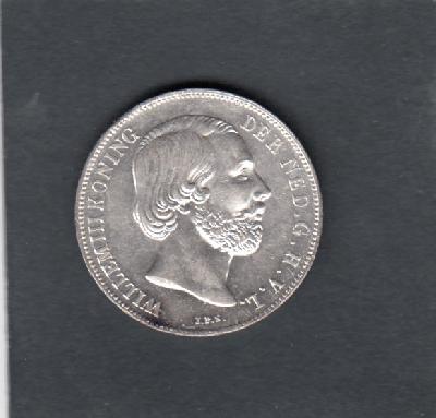 Beschrijving: 1 Gulden WILLEM III 